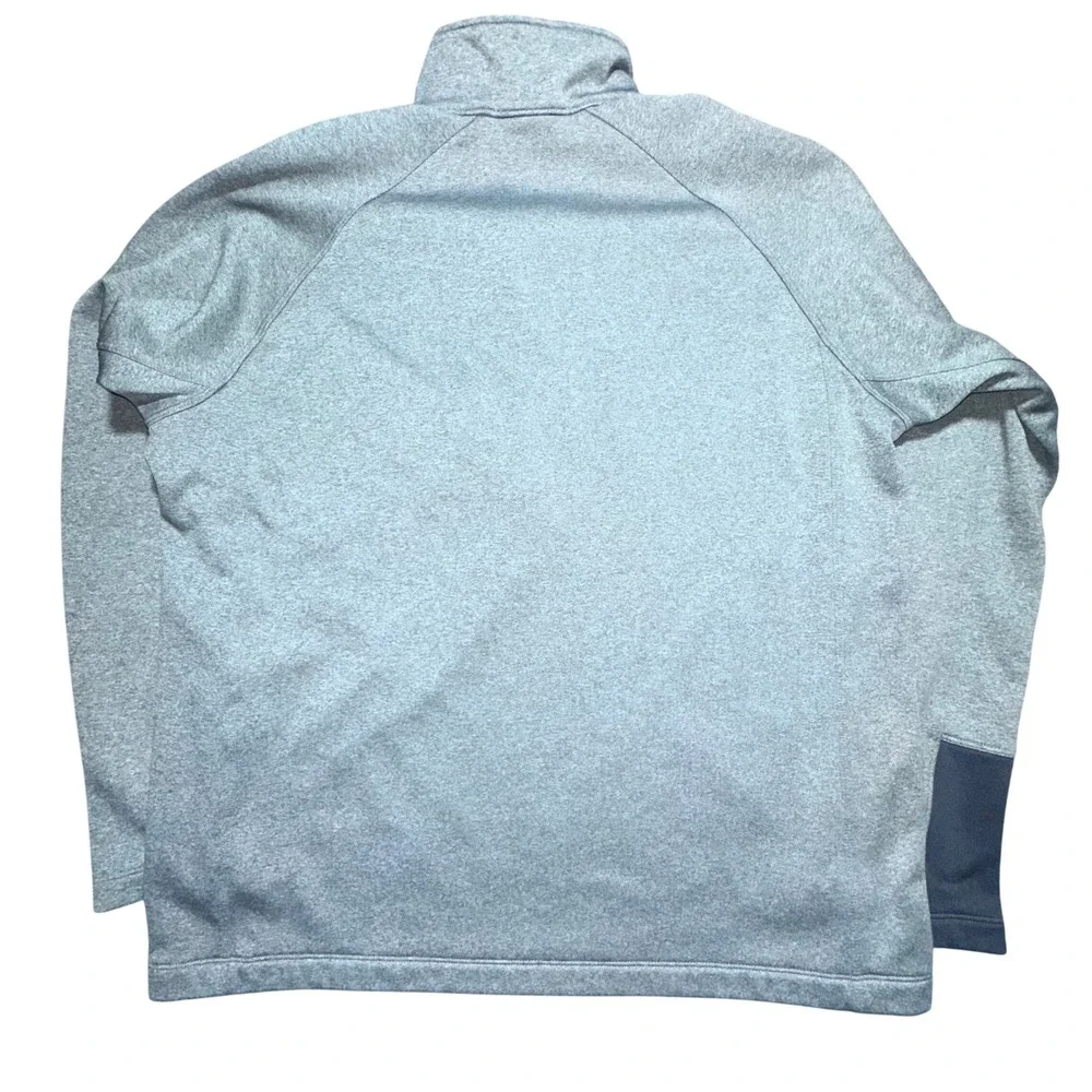 The North Face XL Quarter Zip Pullover‎ Gray Blue Pocket Performance Fleece